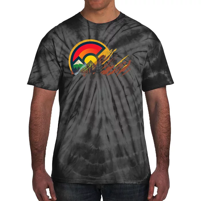 Red Rocks Amphitheater Colorado State Flag Tie-Dye T-Shirt