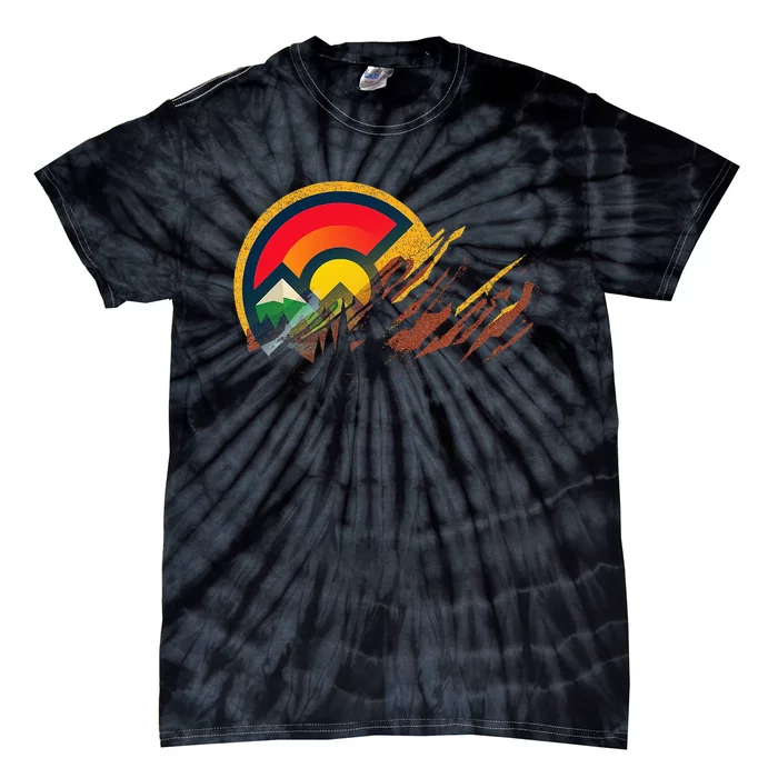 Red Rocks Amphitheater Colorado State Flag Tie-Dye T-Shirt