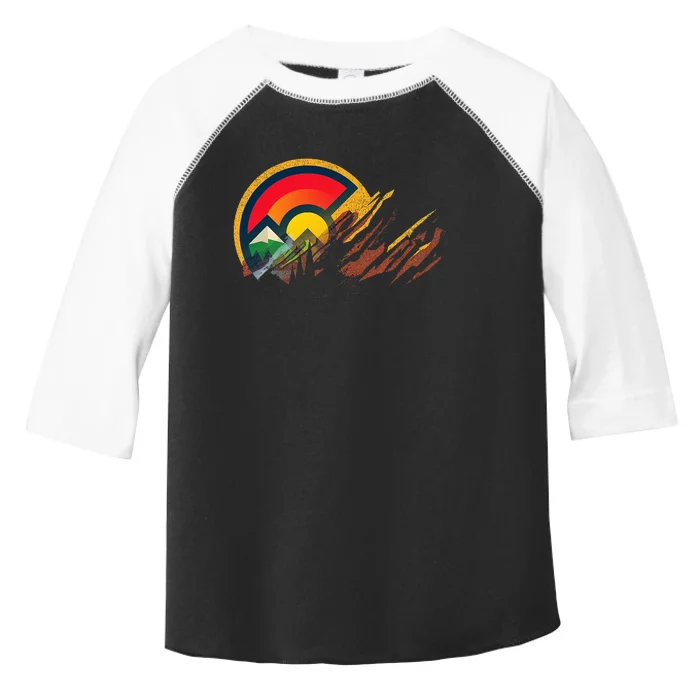 Red Rocks Amphitheater Colorado State Flag Toddler Fine Jersey T-Shirt