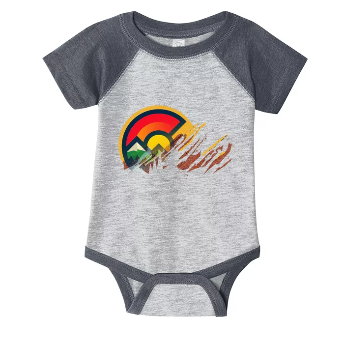 Red Rocks Amphitheater Colorado State Flag Infant Baby Jersey Bodysuit