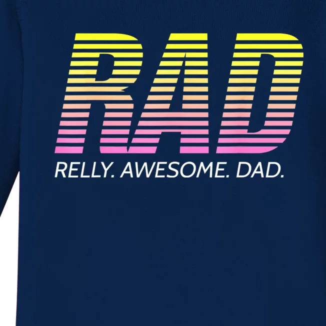 RAD Really Awesome Dad Father's Day Baby Long Sleeve Bodysuit