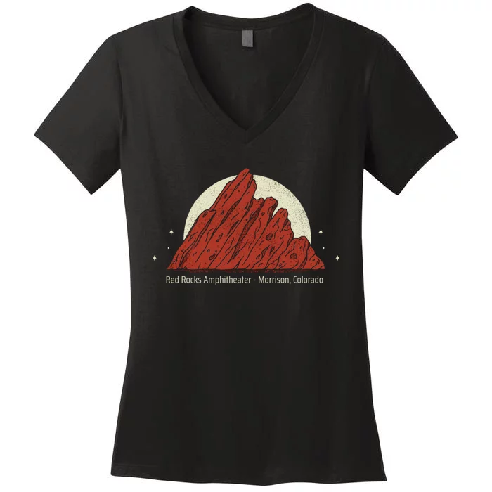 Red Rocks Amphitheater - Morrison Colorado Women's V-Neck T-Shirt