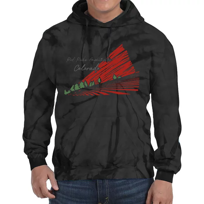 Red Rocks Amphitheater Colorado Tie Dye Hoodie