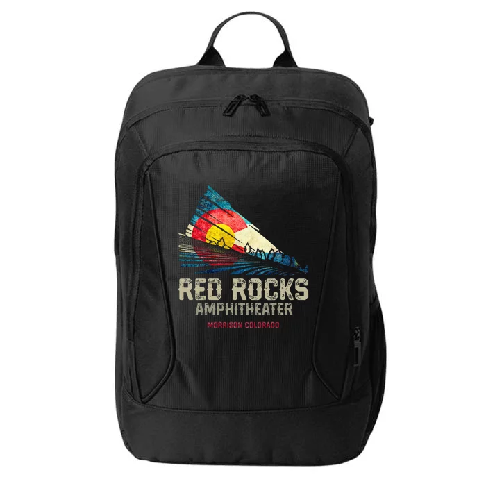 Red Rocks Amphitheater Colorado C State Flag City Backpack