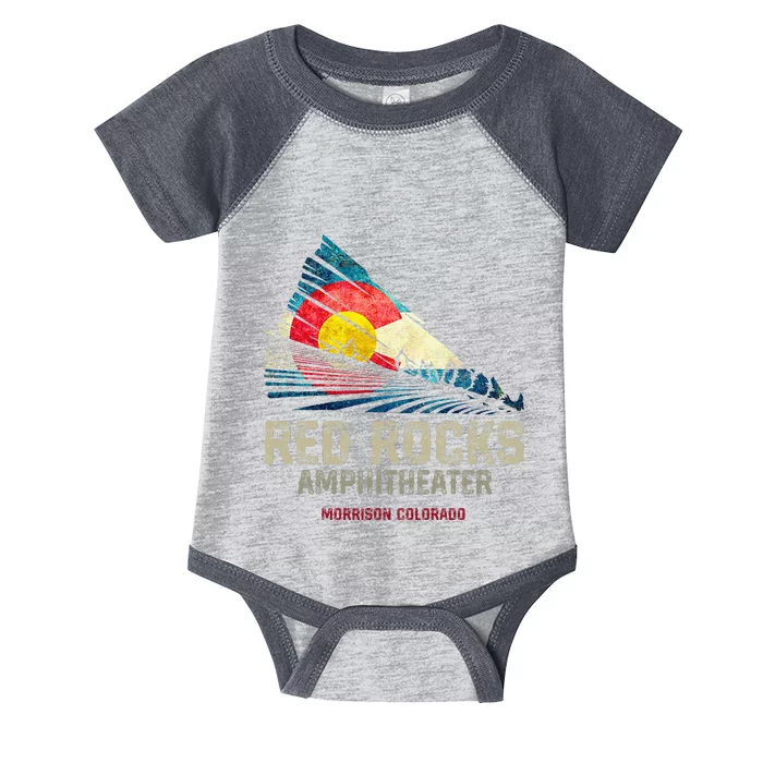 Red Rocks Amphitheater Colorado C State Flag Infant Baby Jersey Bodysuit