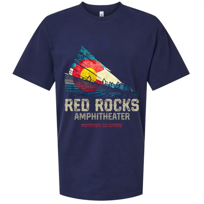 Red Rocks Amphitheater Colorado C State Flag Sueded Cloud Jersey T-Shirt