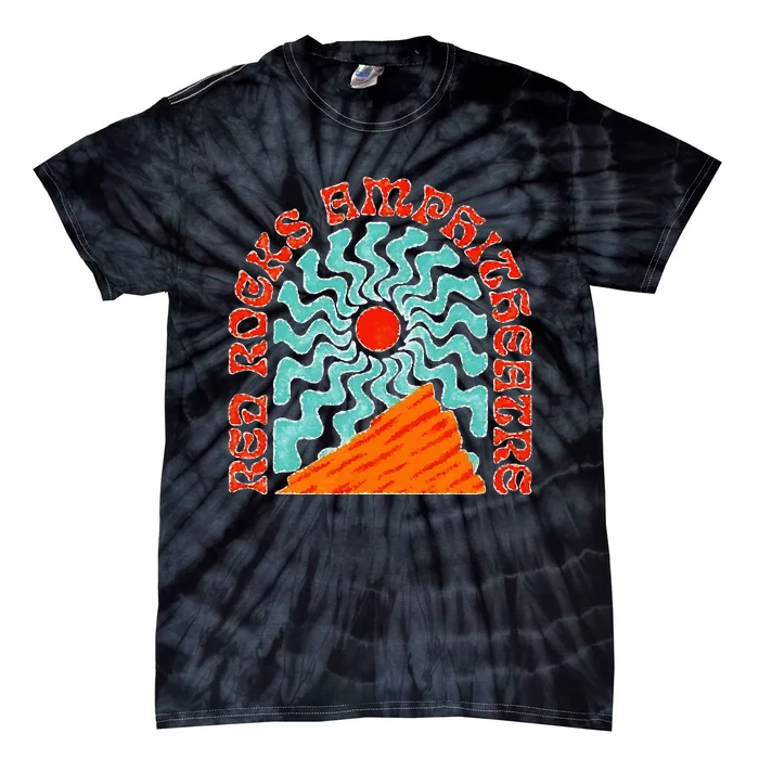 Red Rocks Amphitheater Colorado Hippie Poster Tie-Dye T-Shirt