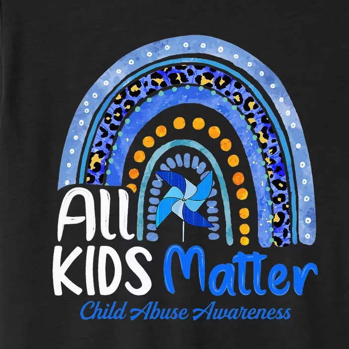 Retro Rainbow All KidsMatter Pinwheel Child Abuse Awareness ChromaSoft Performance T-Shirt