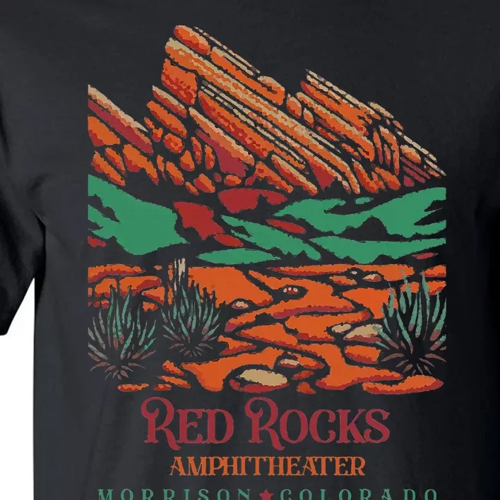 Red Rocks Amphitheater Morrison Colorado Poster Art Tall T-Shirt