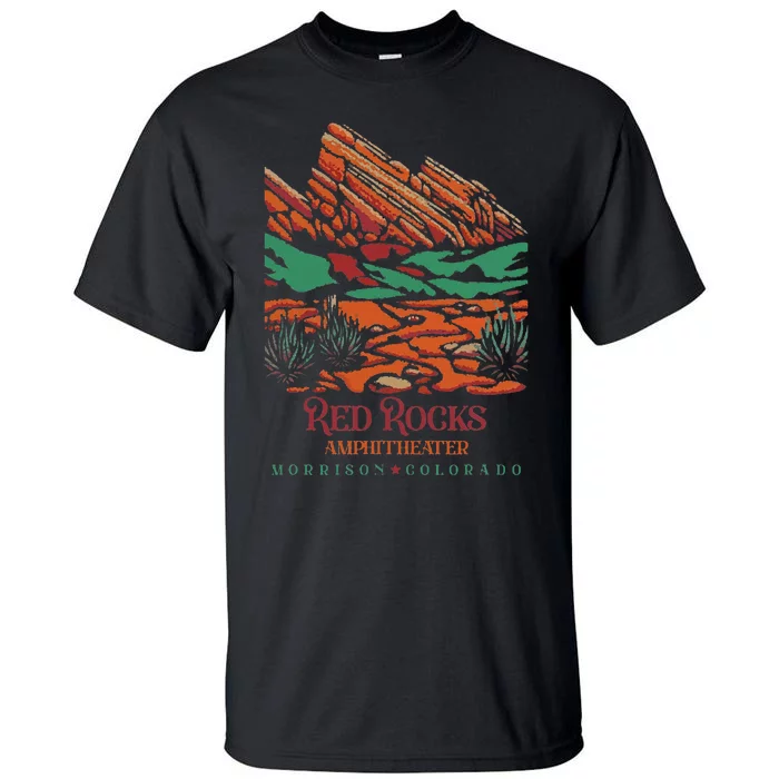 Red Rocks Amphitheater Morrison Colorado Poster Art Tall T-Shirt