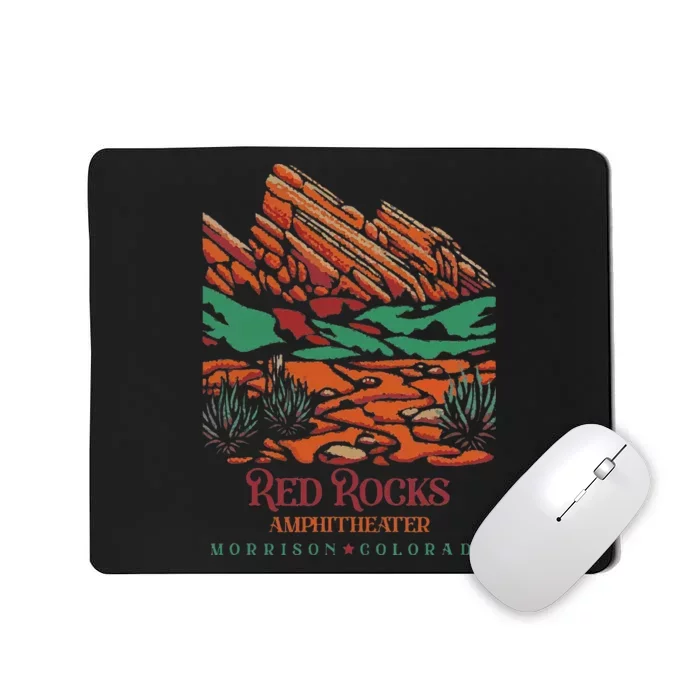 Red Rocks Amphitheater Morrison Colorado Poster Art Mousepad