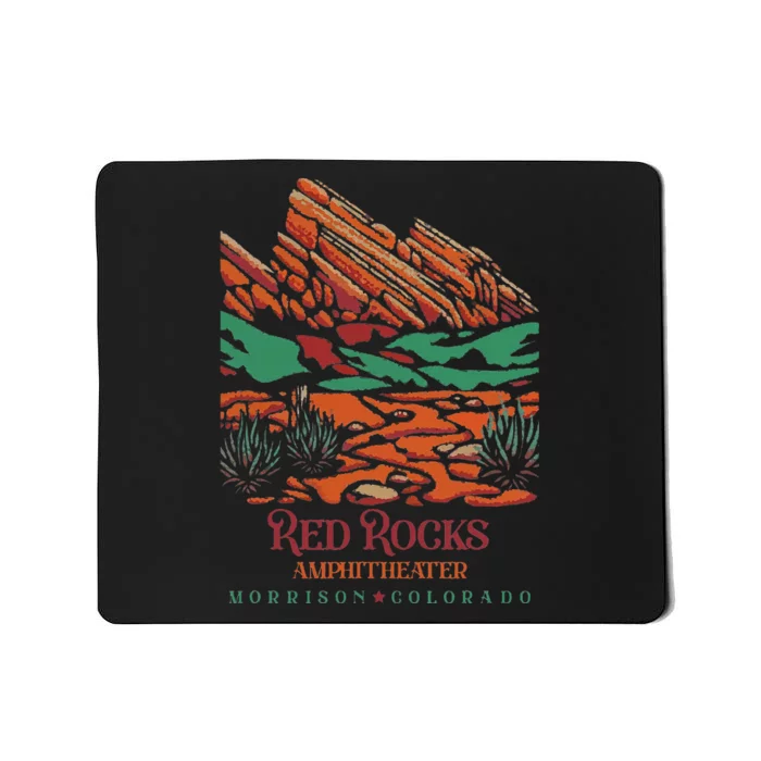 Red Rocks Amphitheater Morrison Colorado Poster Art Mousepad