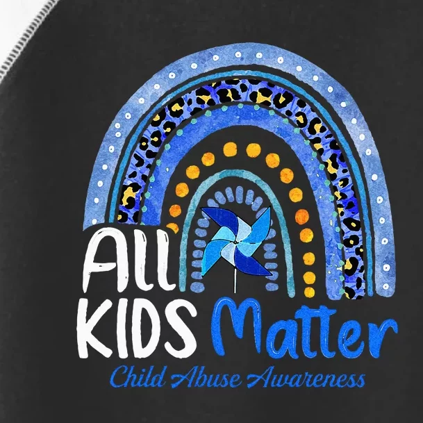 Retro Rainbow All Matter Pinwheel Child Abuse Awareness Toddler Fine Jersey T-Shirt