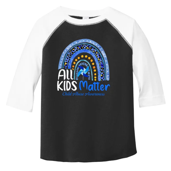 Retro Rainbow All Matter Pinwheel Child Abuse Awareness Toddler Fine Jersey T-Shirt