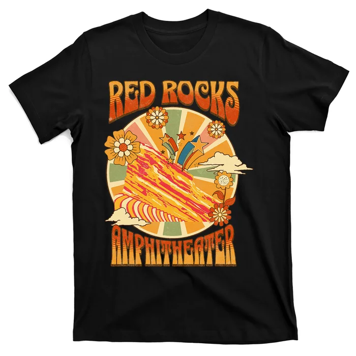 Red Rocks Amphitheater Colorado Hippie Poster T-Shirt