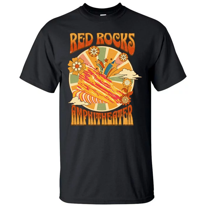 Red Rocks Amphitheater Colorado Hippie Poster Tall T-Shirt