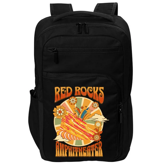 Red Rocks Amphitheater Colorado Hippie Poster Impact Tech Backpack