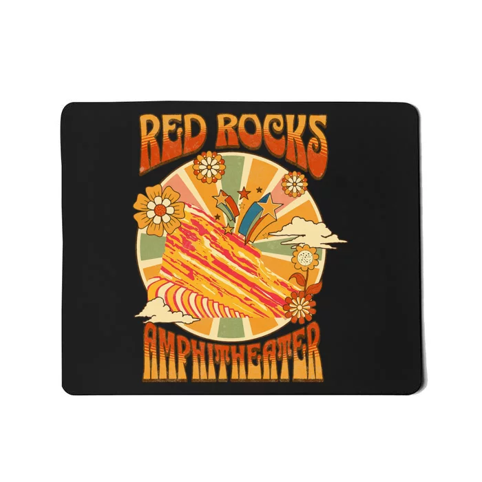 Red Rocks Amphitheater Colorado Hippie Poster Mousepad