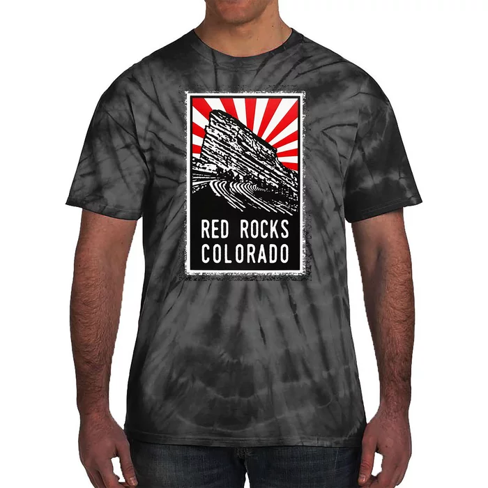 Red Rocks Amphitheater Colorado Poster Tie-Dye T-Shirt