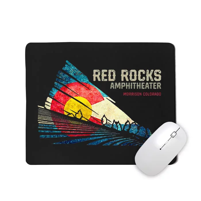 Red Rocks Amphitheater Colorado C State Flag Mousepad