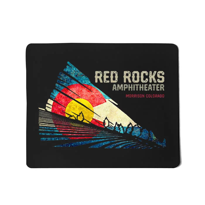 Red Rocks Amphitheater Colorado C State Flag Mousepad