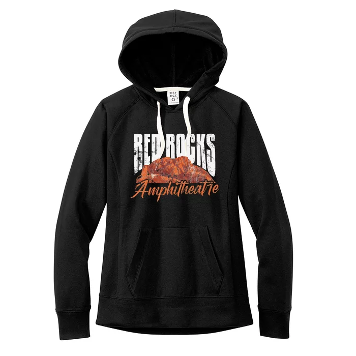 Red Rocks Amphitheatre Morrison Colorado Concerts Distressed Women's Fleece Hoodie