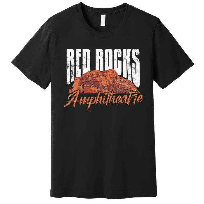 Red Rocks Amphitheatre Morrison Colorado Concerts Distressed Premium T-Shirt