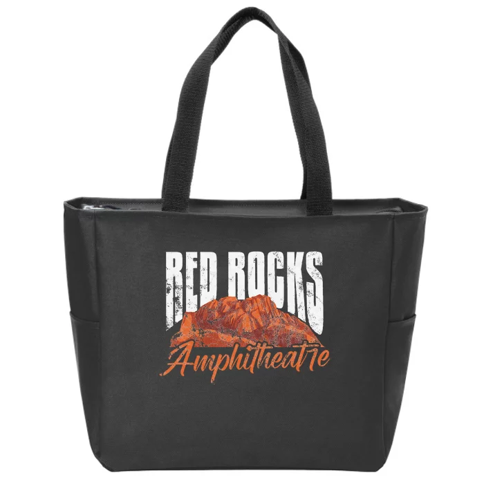 Red Rocks Amphitheatre Morrison Colorado Concerts Distressed Zip Tote Bag