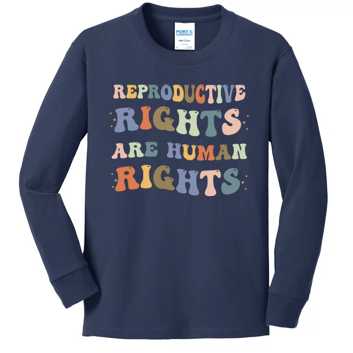 Reproductive Rights Are Human Rights Pro Choice Feminist Kids Long Sleeve Shirt