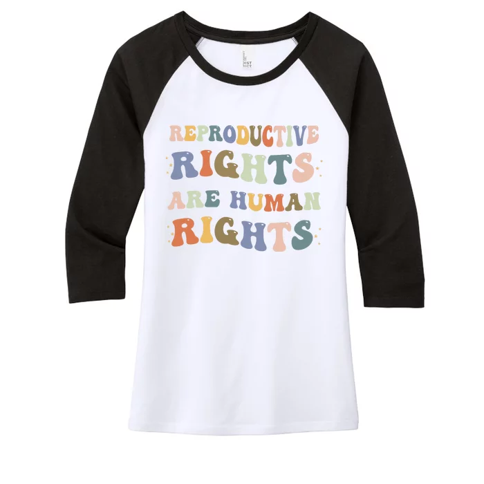 Reproductive Rights Are Human Rights Pro Choice Feminist Women's Tri-Blend 3/4-Sleeve Raglan Shirt