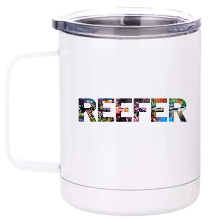 Reefer Reef Aquarium Coral Fish Tank Aquarist Front & Back 12oz Stainless Steel Tumbler Cup