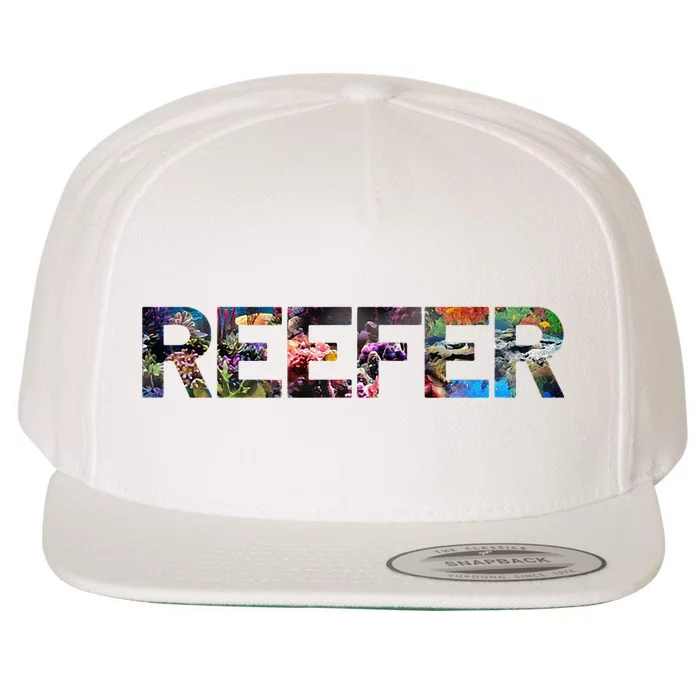 Reefer Reef Aquarium Coral Fish Tank Aquarist Wool Snapback Cap