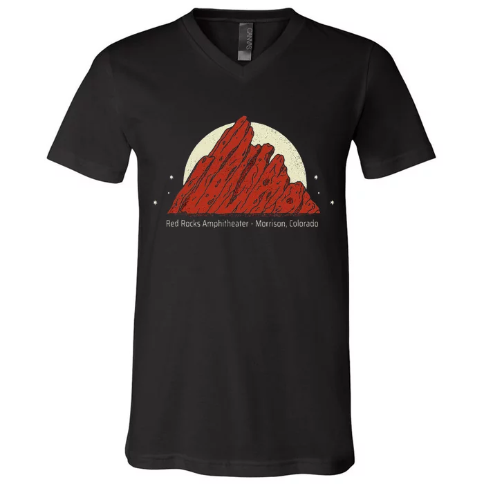 Red Rocks Amphitheater Morrison Colorado V-Neck T-Shirt