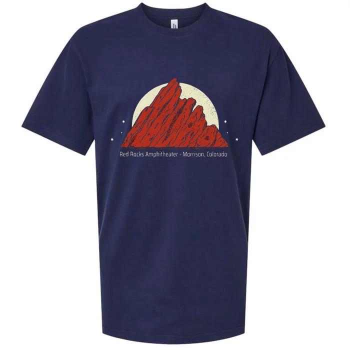 Red Rocks Amphitheater Morrison Colorado Sueded Cloud Jersey T-Shirt