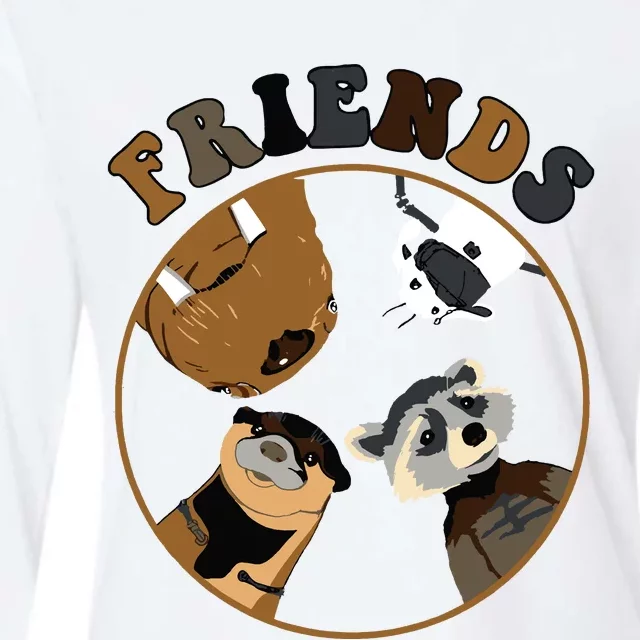 Rocket Raccoon And Friends Womens Cotton Relaxed Long Sleeve T-Shirt