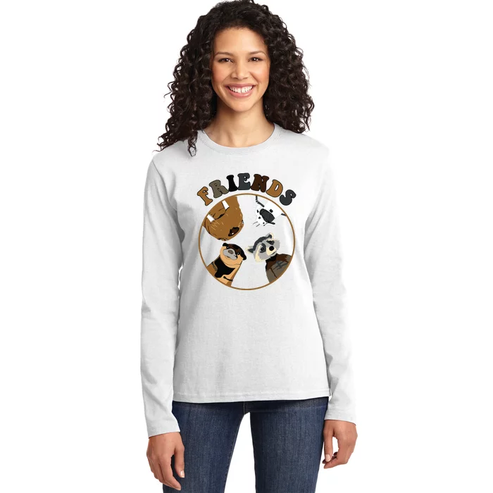 Rocket Raccoon And Friends Ladies Long Sleeve Shirt