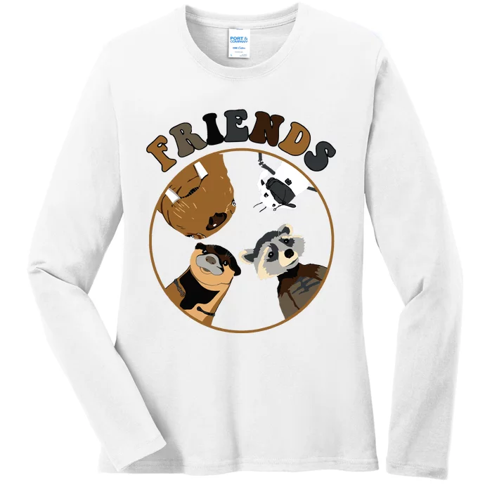 Rocket Raccoon And Friends Ladies Long Sleeve Shirt