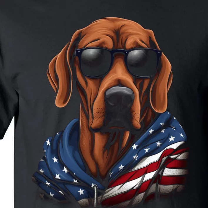 Rhodesian Ridgeback American Flag USA Tee 4th July Gifts Tall T-Shirt