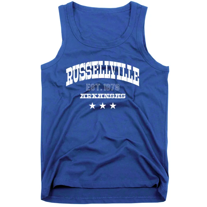 Retro Russellville Arkansas Ar Athletic Souvenir Gift Tank Top