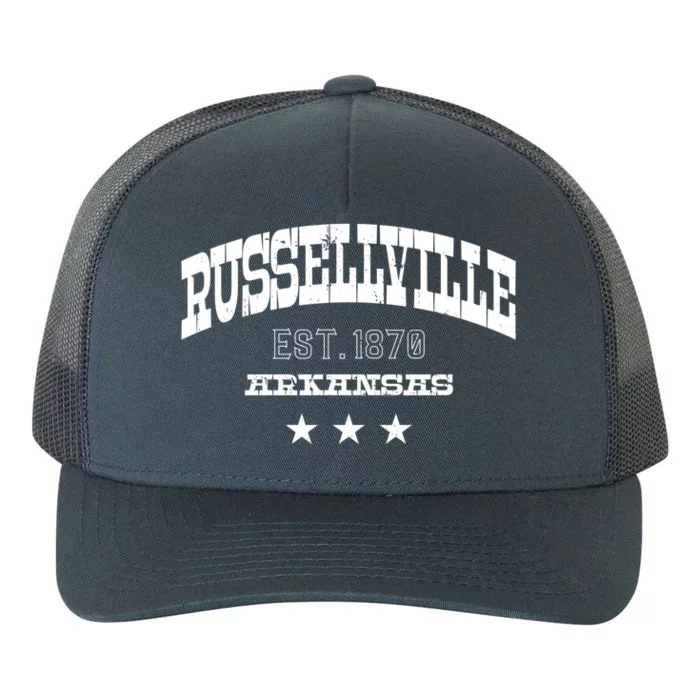 Retro Russellville Arkansas Ar Athletic Souvenir Gift Yupoong Adult 5-Panel Trucker Hat