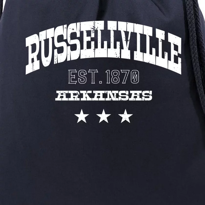 Retro Russellville Arkansas Ar Athletic Souvenir Gift Drawstring Bag