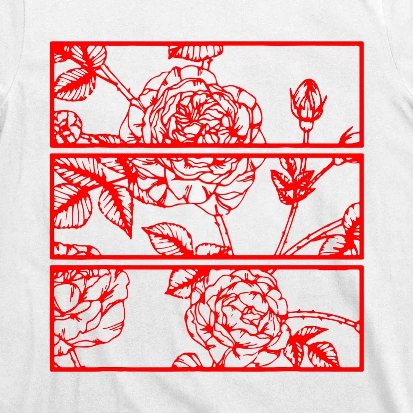 Red Roses Aesthetic Grunge Soft Goth T-Shirt