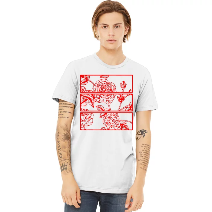 Red Roses Aesthetic Grunge Soft Goth Premium T-Shirt