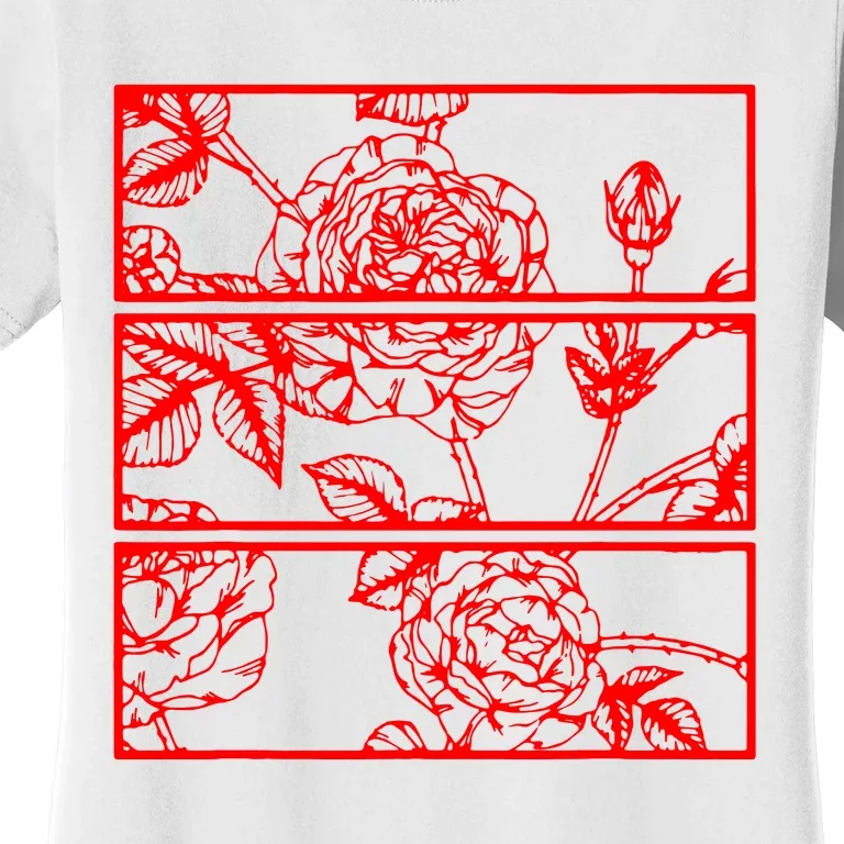 Red Roses Aesthetic Grunge Soft Goth Women's T-Shirt