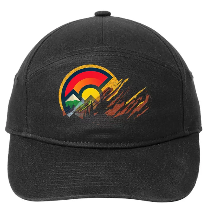 Red Rocks Amphitheater Colorado State Flag 7-Panel Snapback Hat