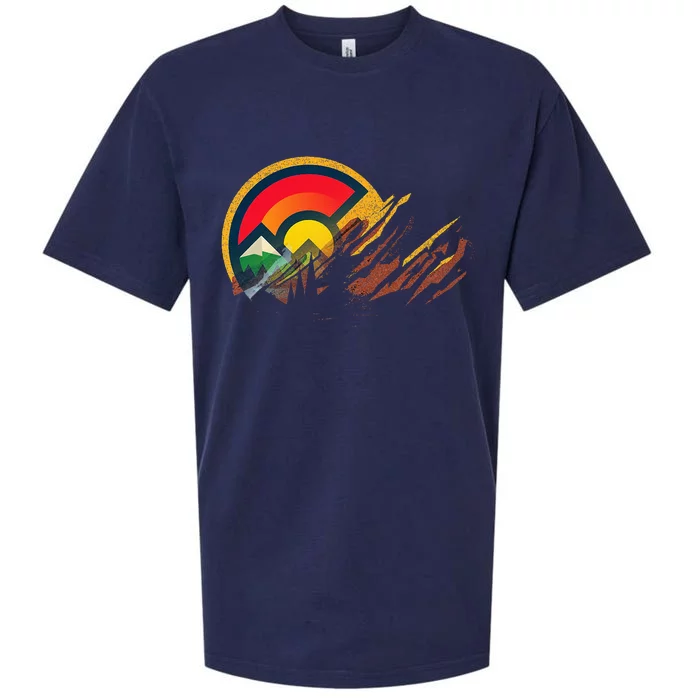 Red Rocks Amphitheater Colorado State Flag Sueded Cloud Jersey T-Shirt