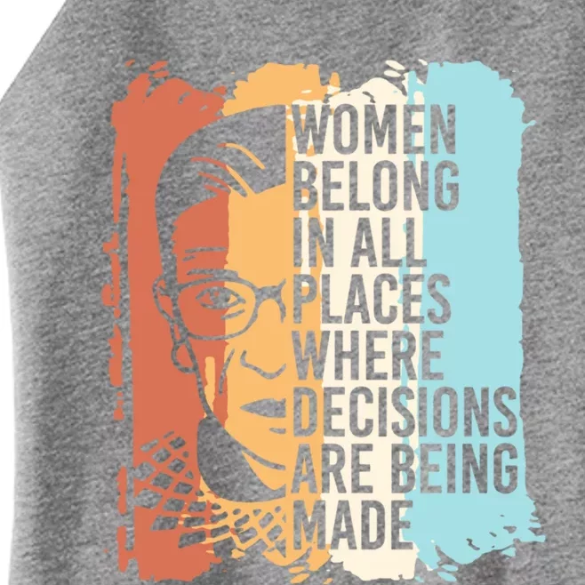 Rbg Ruth Bader Ginsburg Feminist Political Gift Women’s Perfect Tri Rocker Tank