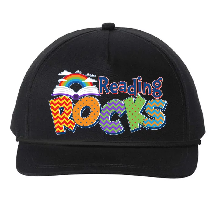 Reading Rocks Book Lover Reading Fan Snapback Five-Panel Rope Hat