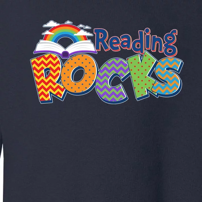 Reading Rocks Book Lover Reading Fan Toddler Sweatshirt