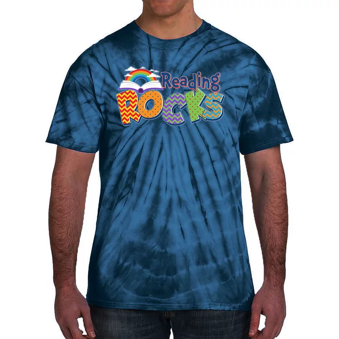 Reading Rocks Book Lover Reading Fan Tie-Dye T-Shirt